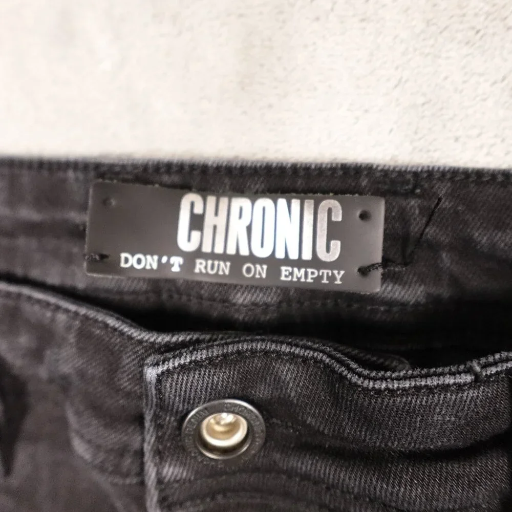 Chronic jeans skinny men's 33 black‎ denim button fly